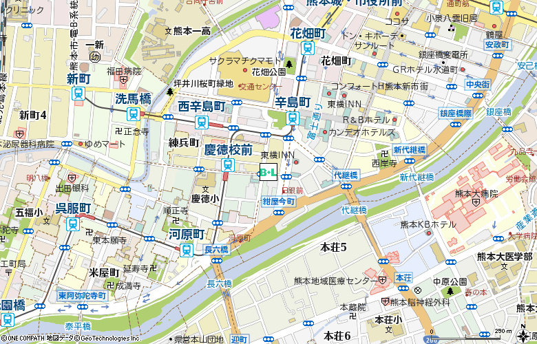 有限会社　日隈コンタクトレンズ付近の地図